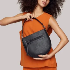 New Botkier Beatrice Saddle Crossbody Black