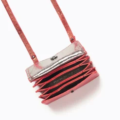 Cheap Botkier Cobble Hill Card Holder Crossbody Metallic Sunset