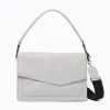 New Botkier Cobble Hill Flap Satchel Silver Grey