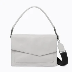 New Botkier Cobble Hill Flap Satchel Silver Grey