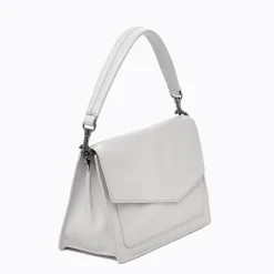 New Botkier Cobble Hill Flap Satchel Silver Grey