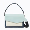 Outlet Botkier Cobble Hill Flap Satchel Blue Combo
