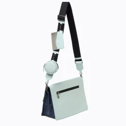 Outlet Botkier Cobble Hill Flap Satchel Blue Combo