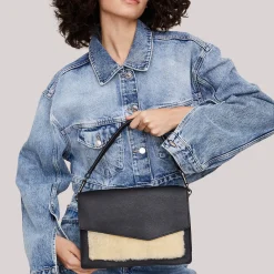 Outlet Botkier Cobble Hill Flap Satchel Shearling