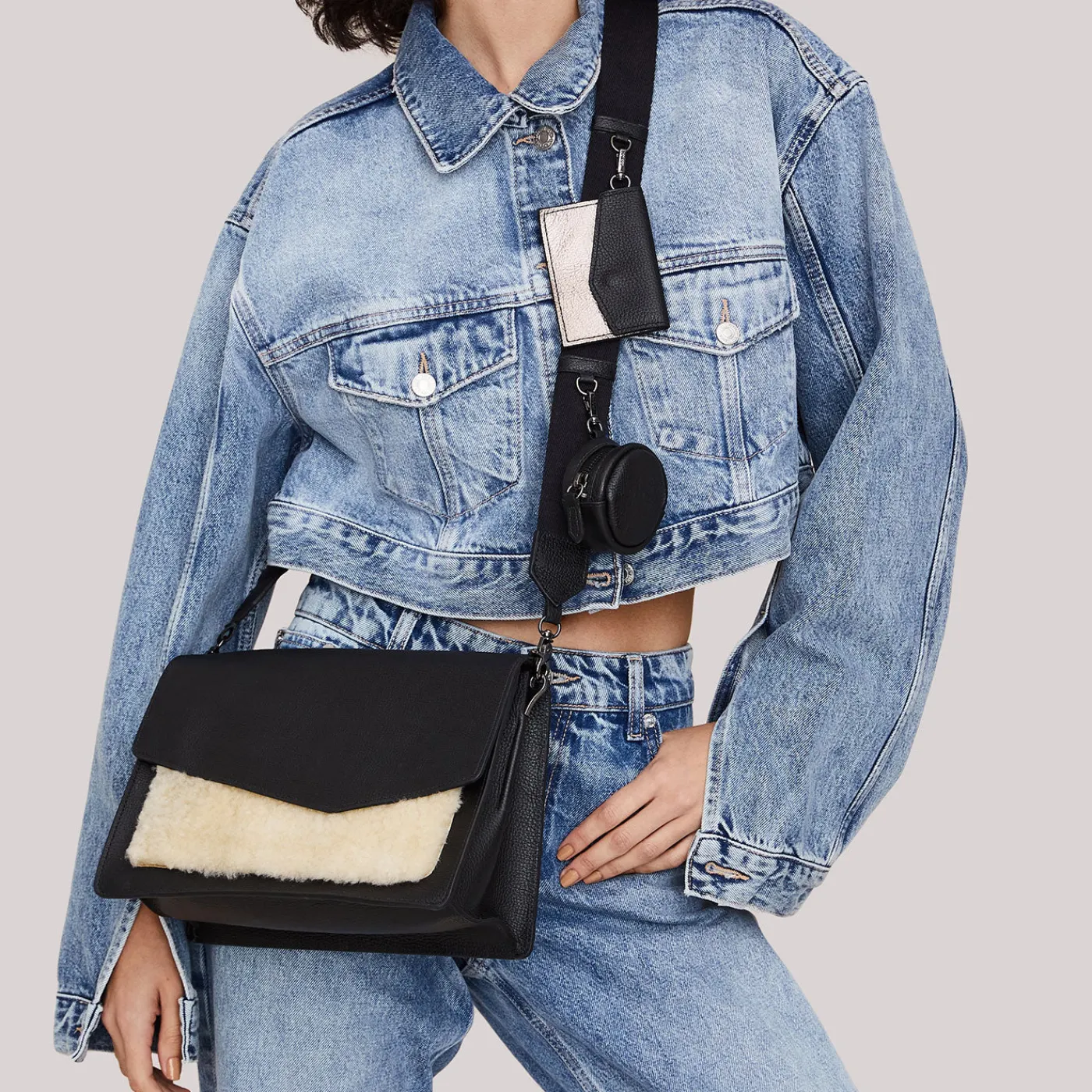 Outlet Botkier Cobble Hill Flap Satchel Shearling