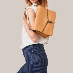 Cheap Botkier Trigger Flap Satchel Camel