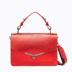 New Botkier Valentina Flap Satchel Metallic Sunset