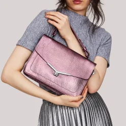 Hot Botkier Valentina Flap Satchel Metallic Port