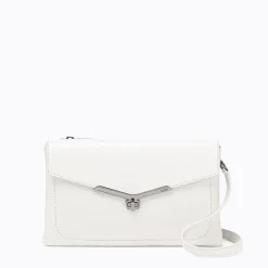 New Botkier Valentina Flat Crossbody Marshmallow Patent