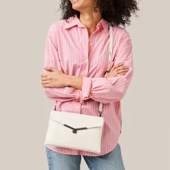 New Botkier Valentina Flat Crossbody Marshmallow Patent