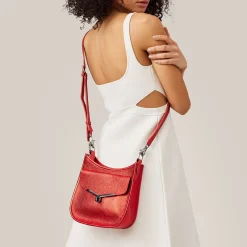 Clearance Botkier Valentina Saddle Crossbody Metallic Sunset